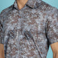 Indian Needle Men's Pejali Printed Casual Shirt - Brown | Swadesiicart