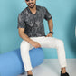 Indian Needle Men's Printed Casual Shirt - Charcoal | Swadesiicart