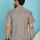 Indian Needle Men's Floral Printed Casual Shirt - Beige | Swadesiicart
