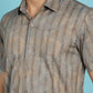 Indian Needle Men's Floral Printed Casual Shirt - Beige | Swadesiicart
