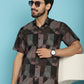 Indian Needle Men's Floral Printed Casual Shirt - Brown | Swadesiicart