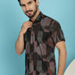 Indian Needle Men's Floral Printed Casual Shirt - Brown | Swadesiicart