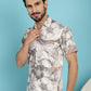 Indian Needle Men's Floral Printed Casual Shirt - Cream | Swadesiicart