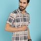Indian Needle Men's Checked Casual Shirt - Grey | Swadesiicart