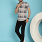 Indian Needle Men's Checked Casual Shirt - Grey | Swadesiicart