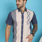 Indian Needle Men's Printed Half Sleeve Lycra Shirt - Cream | Swadesiicart