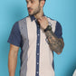 Indian Needle Men's Printed Half Sleeve Lycra Shirt - Cream | Swadesiicart