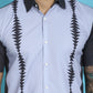 Indian Needle Men's Printed Half Sleeve Lycra Shirt - Sky Blue | Swadesiicart