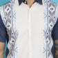 Indian Needle Men's Printed Half Sleeve Lycra Shirt - White | Swadesiicart