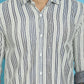 Indian Needle Men's Woven Design Cotton Shirt - Blue | Swadesiicart