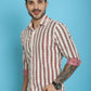 Indian Needle Men's Woven Design Cotton Shirt - Maroon | Swadesiicart