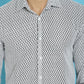 Indian Needle Men's Woven Design Cotton Shirt - White | Swadesiicart