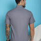 Indian Needle Men's Printed Half Sleeve Lycra Shirt - Grey | Swadesiicart