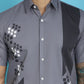 Indian Needle Men's Printed Half Sleeve Lycra Shirt - Grey | Swadesiicart