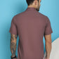 Indian Needle Men's Printed Half Sleeve Lycra Shirt - Magenta | Swadesiicart