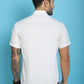 Indian Needle Men's Printed Half Sleeve Lycra Shirt - White | Swadesiicart