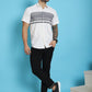 Indian Needle Men's Printed Half Sleeve Lycra Shirt - White | Swadesiicart