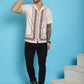 Indian Needle Men's Printed Half Sleeve Lycra Shirt - Pink | Swadesiicart