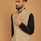 Even Apparels Pure Wool Nehru Jacket - Off White | Swadesiicart