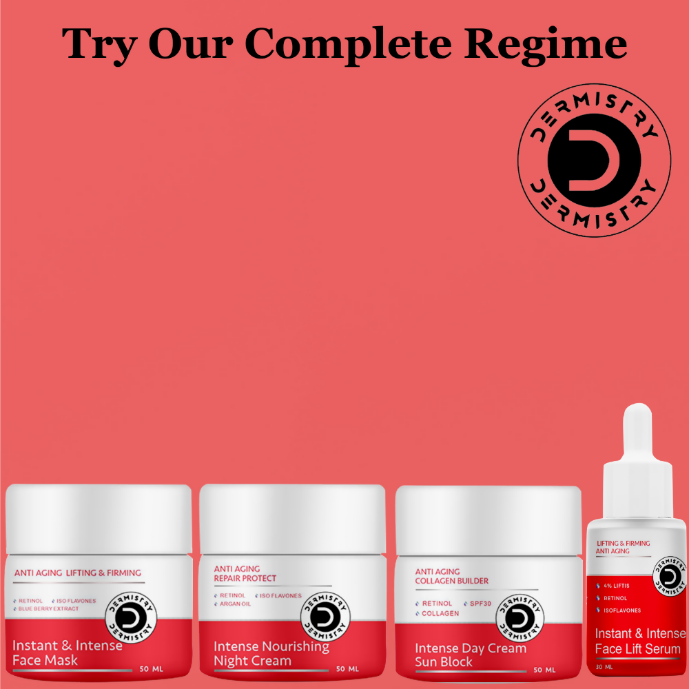Dermistry Anti Aging Instant Intense Face Mask Retinol Blue Berry Lifting Firming Skin Tightening - Swadesiicart