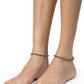 NVR Women's Evil Eye Black & Silver Anklets | Swadesiicart