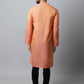 Even Apparels Red Color Pure Cotton Men's Kurta With Side Placket (STR1199) | Swadesiicart