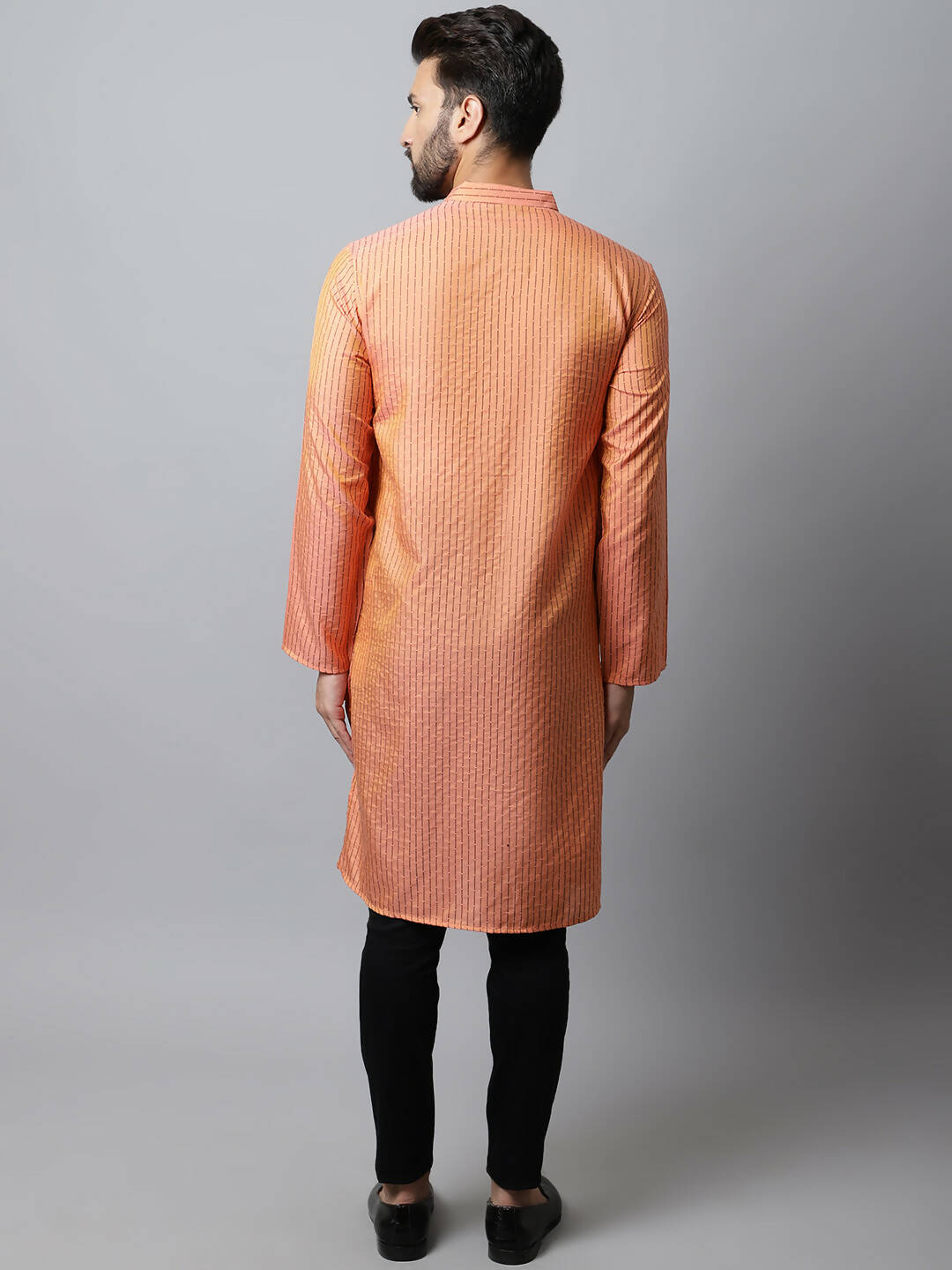 Even Apparels Red Color Pure Cotton Men's Kurta With Side Placket (STR1199) | Swadesiicart