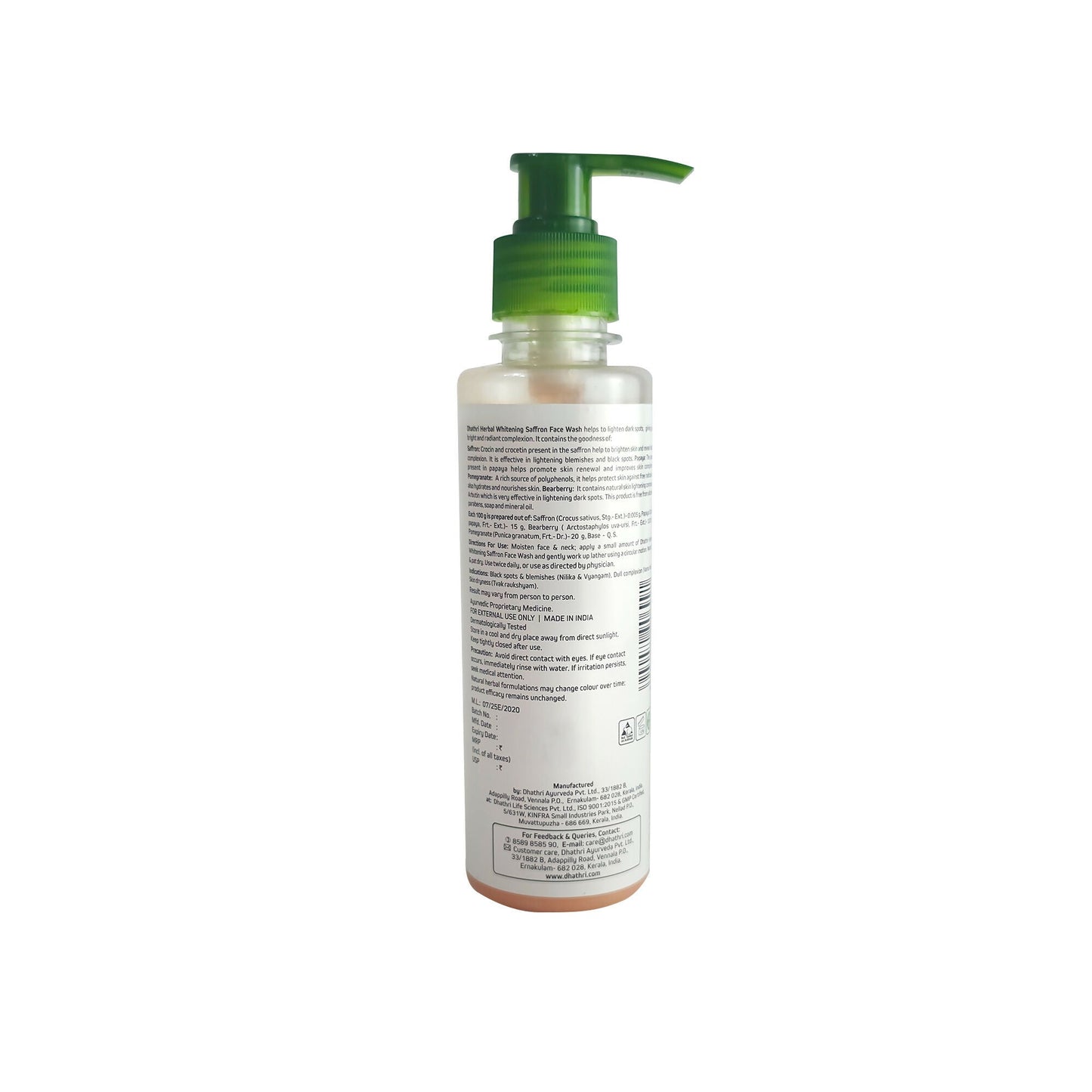 Dhathri Saffron Facewash To Reduce Blemishes & Enhance Glow - Swadesiicart