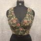 Kia Fashions Bottle Green Georgette Multi Color Emb & Sqn Readymade Blouse - Swadesiicart