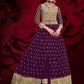 Myra Violet Heavy Embroidered Pant Style Anarkali Suit | Swadesiicart