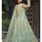 Myra Dusty Pista Butterfly Net Heavy Embroidered Designer Anarkali Suit | Swadesiicart