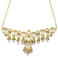 Peryl Women's Handcrafted Kundan Pastel Beaded Necklace With Earrings - Swadesiicart