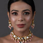Peryl Women's Pearl & Pink Beaded Gold Tone Kundan Inspired Necklace With Earrings - Noz2Toz