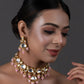 Peryl Women's Pearl & Pink Beaded Gold Tone Kundan Inspired Necklace With Earrings - Swadesiicart