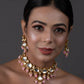 Peryl Women's Pearl & Pink Beaded Gold Tone Kundan Inspired Necklace With Earrings - Swadesiicart