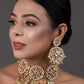 Peryl Women's Kundan Inspired Pearl Necklace With Earrings - Swadesiicart