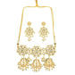 Peryl Women's Kundan Inspired Pearl Necklace With Earrings - Swadesiicart
