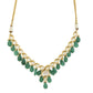 Peryl Women's Emerald Beaded Gold Toned Kundan Inspired Necklace With Earrings - Swadesiicart