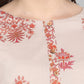 Janasya Women's Lilac Cotton Block Print Kurta With Palazzo And Dupatta | Swadesiicart