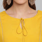 Janasya Women's Mustard Rayon Solid Kurta With Pant And Dupatta | Swadesiicart