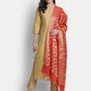 Janasya Gold Poly Silk Solid Set | Swadesiicart