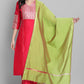 Janasya Women's Pink Poly Silk Floral Printed Straight Festive Kurta Set | Swadesiicart
