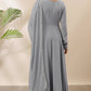 Janasya Women's Grey Poly Georgette Solid Kurta With Dupatta | Swadesiicart