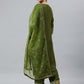 Janasya Women's Olive Green Rayon Solid Kurta With Palazzo And Dupatta | Swadesiicart