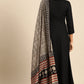Janasya Women's Black Rayon Solid Kurta With Dupatta | Swadesiicart