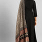 Janasya Women's Black Rayon Solid Kurta With Dupatta | Swadesiicart