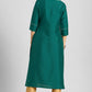 Janasya Women's Green Poly Silk Solid Straight Casual Kurta Set - Swadesiicart