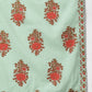Janasya Women's Light Green Cotton Floral Print Kurta With Palazzo And Dupatta | Swadesiicart