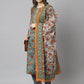 Janasya Women's Green Cotton Embroidered Kurta With Pant And Dupatta | Swadesiicart