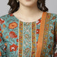Janasya Women's Green Cotton Embroidered Kurta With Pant And Dupatta | Swadesiicart